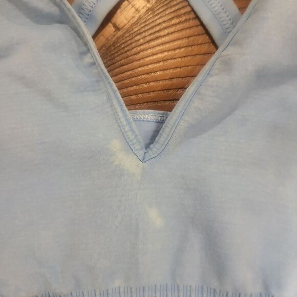 Free People Good Karma Crop Tank XS/S Light Blue - Picture 2 of 4